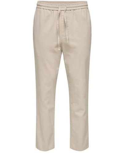 Only & Sons Slim-Fit Trousers - Natural