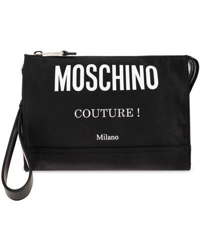 Moschino Handtasche mit logo-druck - Schwarz