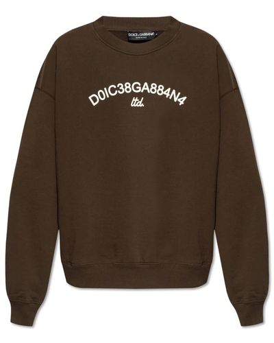 Dolce & Gabbana Bedruckter sweatshirt - Braun