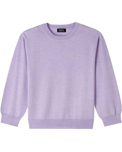 A.P.C. Round-Neck Knitwear - Purple
