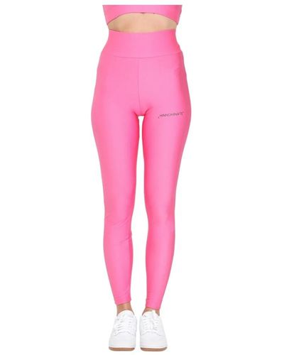 hinnominate Rosa lycra leggings mit einzigartigem muster - Pink