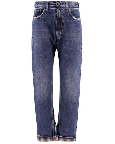 Maison Margiela Blaue jeans aw23 fünf taschen reißverschluss