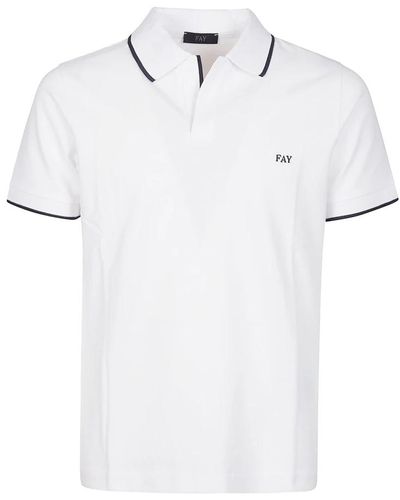 Fay Stretch country club polo shirt - Weiß