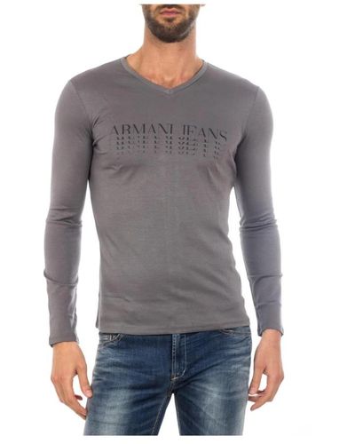 Armani Jeans T-shirts à manches longues - Gris