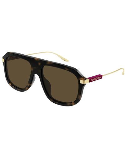 Gucci GG1309S Linea Web Sunglasses - Brown