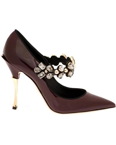 Dolce & Gabbana Zapatos de tacón de cuero cardinale - Marrón