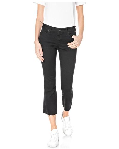 Replay Cropped Jeans - Black