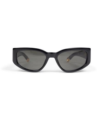 Jacquemus Schwarze & gelbgoldene sonnenbrille - Grau