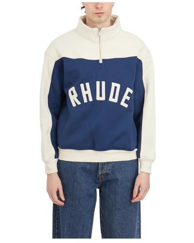 Rhude Half-zip logo sweatshirt - Blau