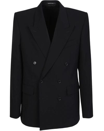 Balenciaga Klassischer schwarzer doppelreihiger blazer