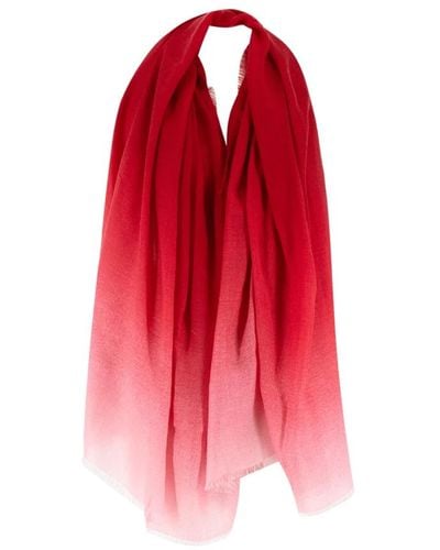 Kiton Sciarpa di lusso in lana cashmere seta - Rosso