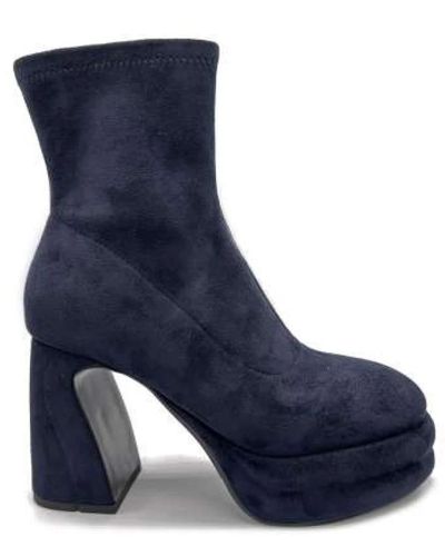 Jeannot Heeled Boots - Blue