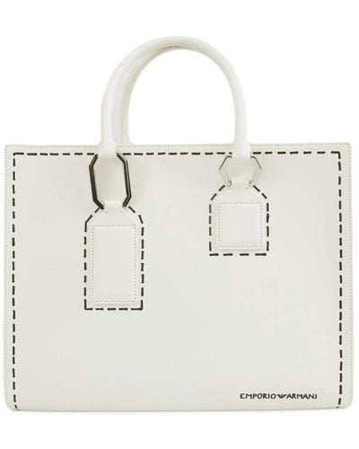 Emporio Armani Tote Bags - White