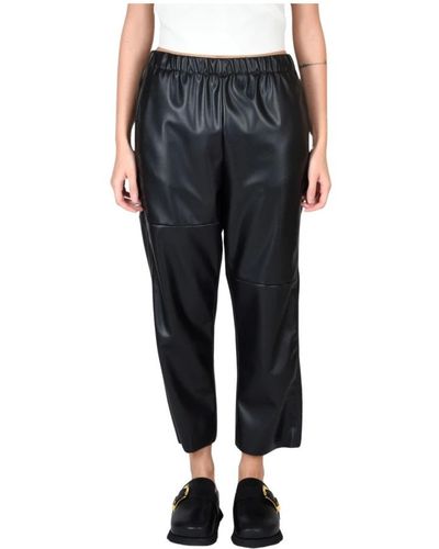 MM6 by Maison Martin Margiela Straight Trousers - Black