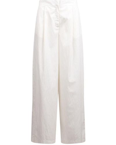 FEDERICA TOSI Wide trousers - Blanco