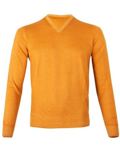 Gran Sasso Gestricketer Pullover - Orange