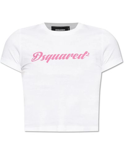 DSquared² T-shirt mit logo - Weiß