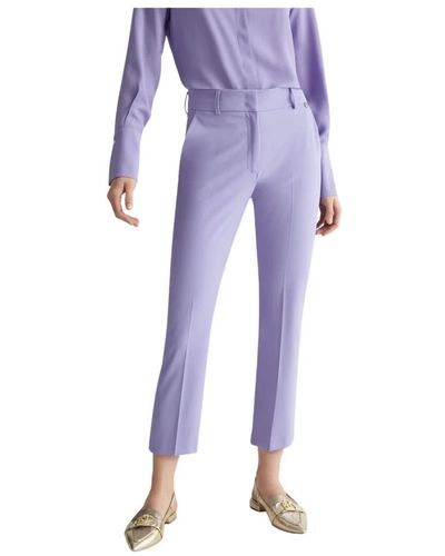 Liu Jo Cropped Trousers - Purple