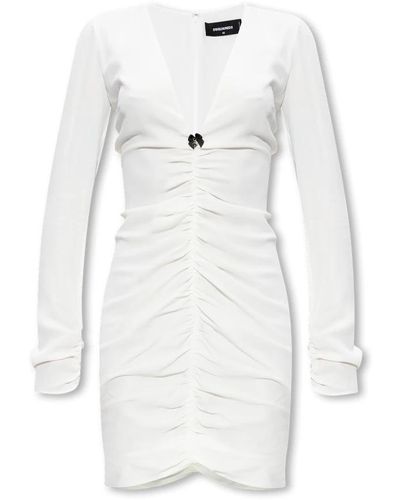 DSquared² Vestito arricciato - Bianco