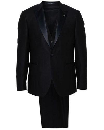Tagliatore Single Breasted Suits - Black