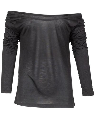 Jucca Long Sleeve Tops - Black