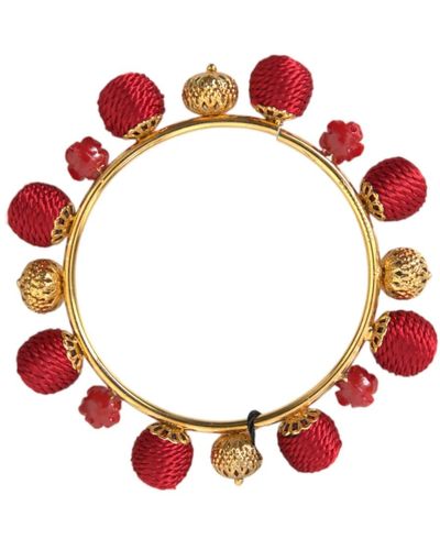 Dolce & Gabbana Oro ottone rosso sicilia natale rose bracciale