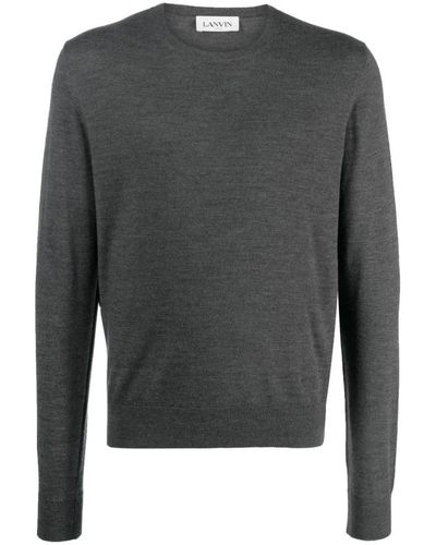 Lanvin Round-Neck Knitwear - Grey
