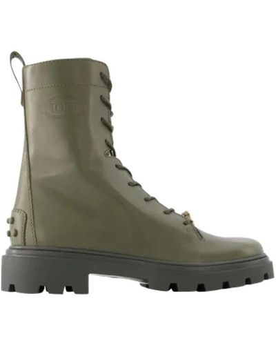 Tod's Lace-Up Boots - Green