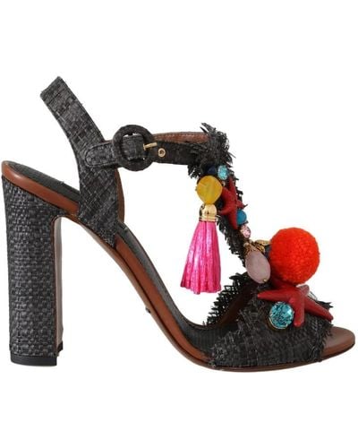 Dolce & Gabbana High Heel Sandals - Gray