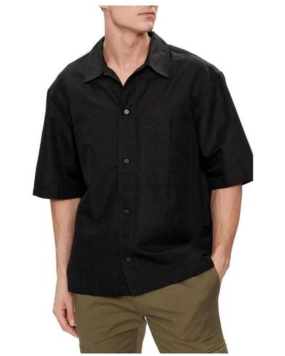 Calvin Klein Short Sleeve Shirts - Black