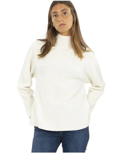 Fabiana Filippi Oversize jersey turtle neck sweater - Weiß