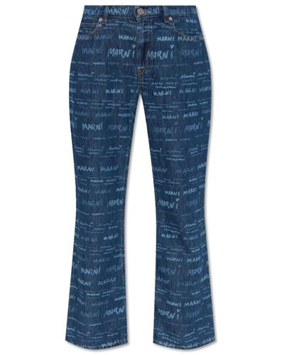 Marni Jeans mit Logo - Blau