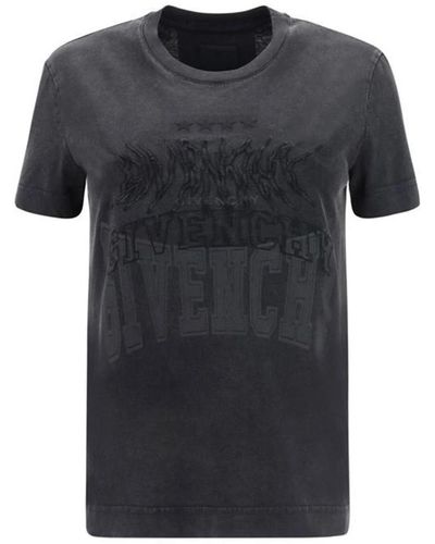 Givenchy Schwarzes logo t-shirt für frauen