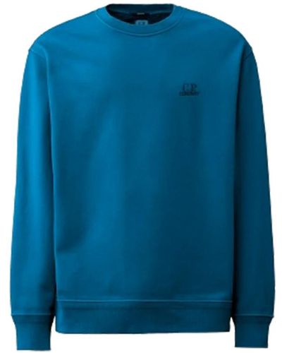 C.P. Company Diagonal fleece logo sweatshirt - Blau