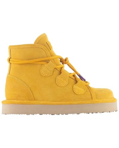 Pànchic P67 ankle boot suede faux fur lining - Giallo