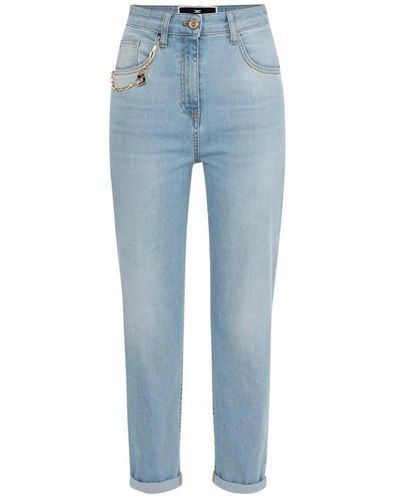 Elisabetta Franchi Klassische denim jeans für den alltag - Blau