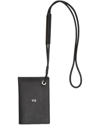 Y-3 Elegante porta carte di pelle - Nero