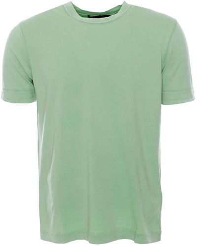 DRYKORN Vintage t-shirt mit zerrissenem ausschnitt,raphael t-shirt used-look weich regular fit - Grün