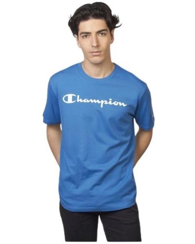 Champion Magliette in cotone leggero da uomo - Blu