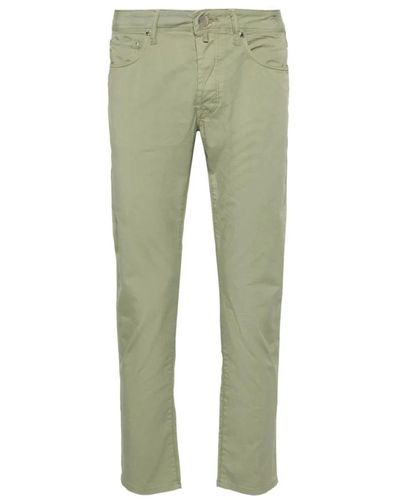 Incotex Denim jeans mit 5 taschen - Grün