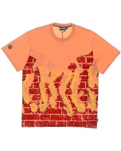 Octopus T-Shirt-Ziegel - Orange