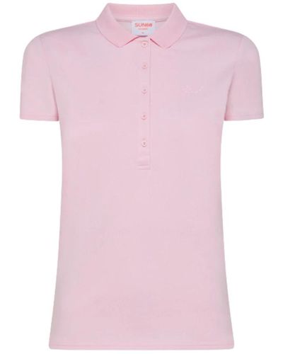 Sun 68 Polo Shirts - Pink