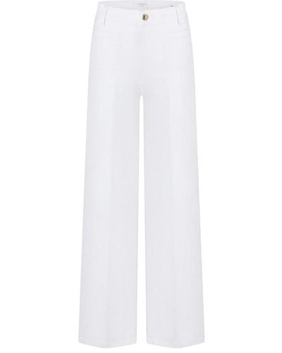 Cambio Pantaloni ampi e eleganti in bianco puro
