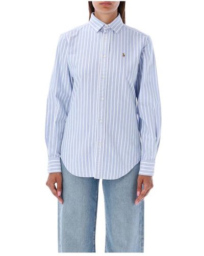 Ralph Lauren Camicia a righe in cotone oxford - Blu
