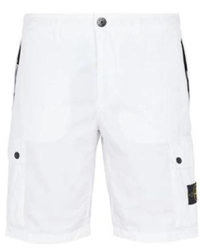 Stone Island Weiße cargo-shorts