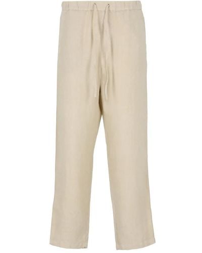 120% Lino Straight Pants - Natural