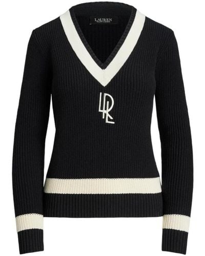 Ralph Lauren V-Neck Knitwear - Black