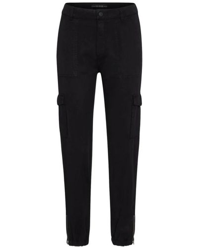 Guess Straight Trousers - Schwarz