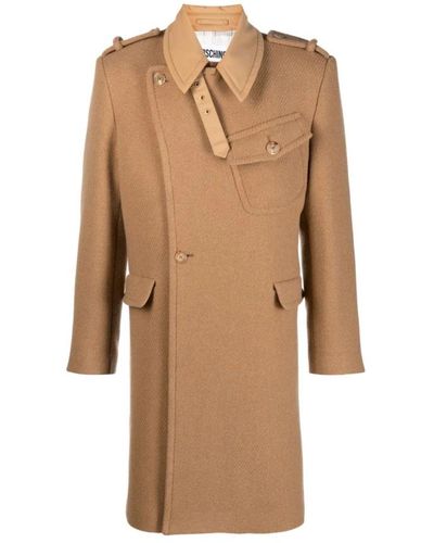 Moschino Coats > double-breasted coats - Marron