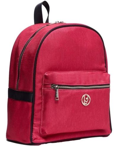 Liu Jo Nylon-rucksack mit metallogo - tf3241-t0300 - Rot